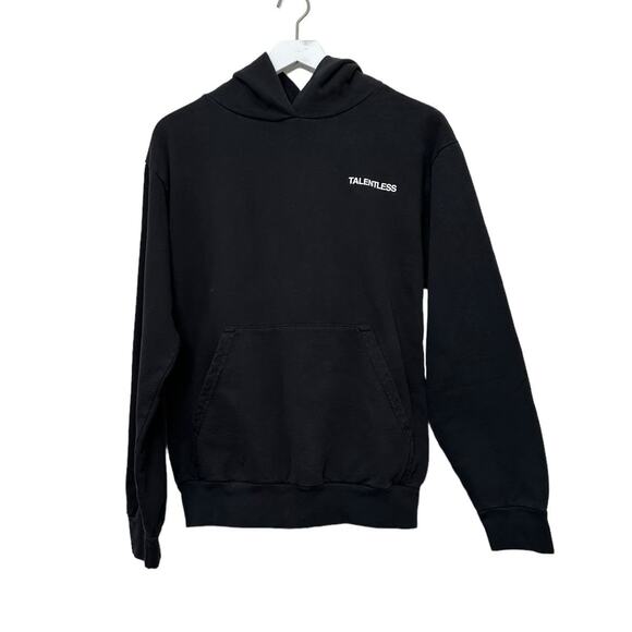 Talentless Mens Black & White Logo Hoodie Size Small - Picture 9 of 10
